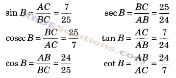 RBSE Solutions for Class 9 Maths Chapter 14 न्यून कोणों के त्रिकोणमितीय अनुपात Ex 14.1