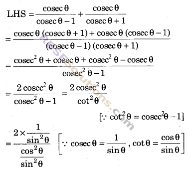 RBSE Solutions for Class 9 Maths Chapter 14 न्यून कोणों के त्रिकोणमितीय अनुपात Ex 14.3 