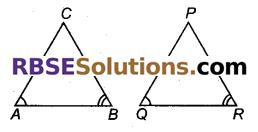 RBSE Solutions for Class 9 Maths Chapter 7 त्रिभुजों की सर्वांगसमता एवं असमिकाएँ Ex 7.1