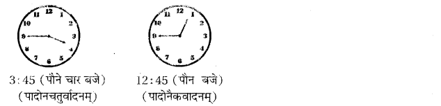RBSE Class 10 Sanskrit व्याकरणम् घटिका चित्र साहाय्य समय-लेखनम् image 7
