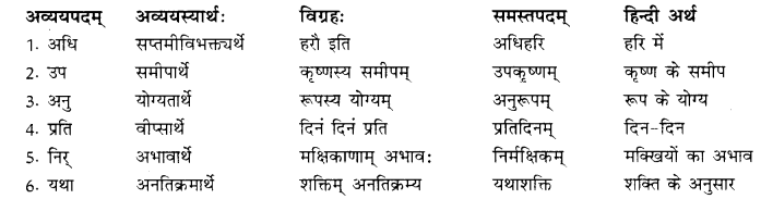 RBSE Class 10 Sanskrit व्याकरणम् समासः image 1