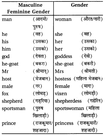 RBSE Class 6 English Vocabulary Gender image 7