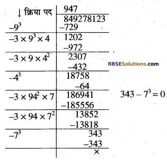 RBSE Solutions for Class 10 Maths Chapter 1 वैदिक गणित अन्य महत्त्वपूर्ण प्रश्न 10