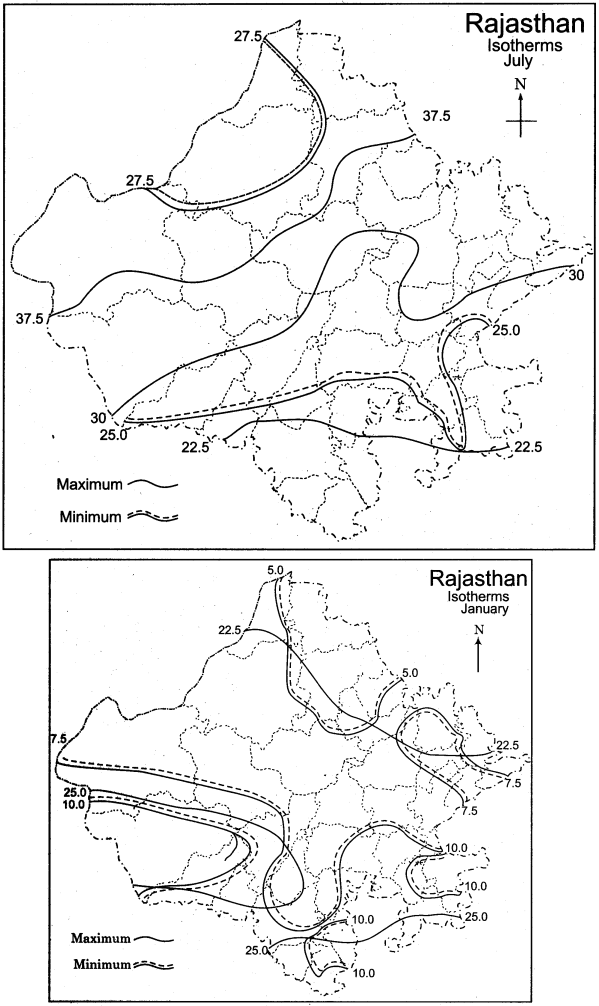 RBSE Solutions for Class 11 Indian Geography Chapter 13 Rajasthan Climate Vegetation and Soil img-5