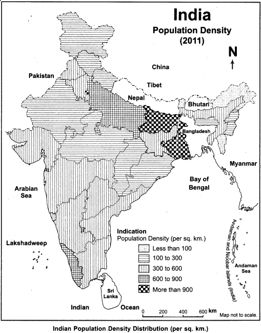RBSE Solutions for Class 12 Geography Chapter 13 India Population Distribution Density and Growth img-9