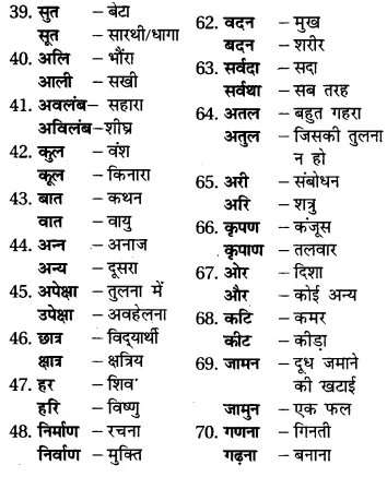 RBSE Class 7 Hindi व्याकरण युग्म शब्द 3