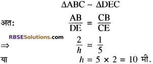 RBSE Solutions for Class 10 Maths Chapter 11 समरूपता Additional Questions 46