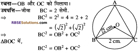 RBSE Solutions for Class 10 Maths Chapter 12 वृत्त Additional Questions 20
