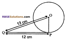 RBSE Solutions for Class 10 Maths Chapter 13 Circle and Tangent Additional Questions 1