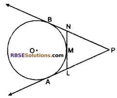 RBSE Solutions for Class 10 Maths Chapter 13 Circle and Tangent Additional Questions 14