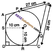 RBSE Solutions for Class 10 Maths Chapter 13 Circle and Tangent Additional Questions 20