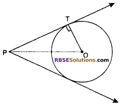 RBSE Solutions for Class 10 Maths Chapter 13 Circle and Tangent Additional Questions 8