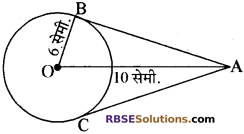 RBSE Solutions for Class 10 Maths Chapter 13 वृत्त एवं स्पर्श रेखा Additional Questions 19
