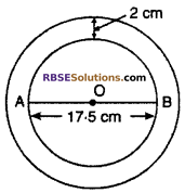 RBSE Solutions for Class 10 Maths Chapter 15 Circumference and Area of a Circle Additional Questions 12