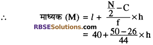 RBSE Solutions for Class 10 Maths Chapter 17 केन्द्रीय प्रवृत्ति के माप Additional Questions 22