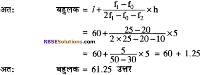 RBSE Solutions for Class 10 Maths Chapter 17 केन्द्रीय प्रवृत्ति के माप Additional Questions 24