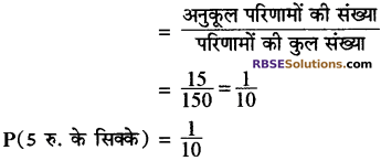 RBSE Solutions for Class 10 Maths Chapter 18 प्रायिकता Additional Questions 15