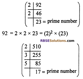 RBSE Solutions for Class 10 Maths Chapter 2 Real Numbers Additional Questions LAQ 3.1
