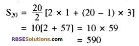 RBSE Solutions for Class 10 Maths Chapter 5 समान्तर श्रेढ़ी Additional Questions 11