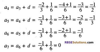 RBSE Solutions for Class 10 Maths Chapter 5 समान्तर श्रेढ़ी Additional Questions 6
