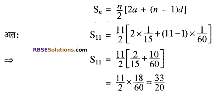 RBSE Solutions for Class 10 Maths Chapter 5 समान्तर श्रेढ़ी Ex 5.3 3