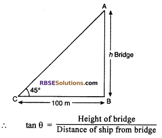 RBSE Solutions for Class 10 Maths Chapter 8 Height and Distance Additional Questions 22