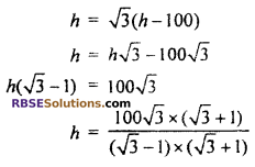 RBSE Solutions for Class 10 Maths Chapter 8 Height and Distance Additional Questions 46