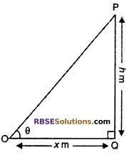 RBSE Solutions for Class 10 Maths Chapter 8 Height and Distance Additional Questions 7