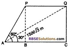 RBSE Solutions for Class 10 Maths Chapter 8 Height and Distance Additional Questions 72