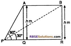 RBSE Solutions for Class 10 Maths Chapter 8 Height and Distance Additional Questions 73