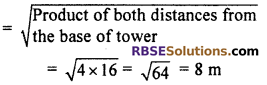 RBSE Solutions for Class 10 Maths Chapter 8 Height and Distance Additional Questions 8
