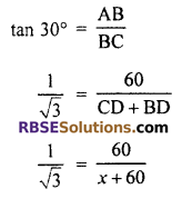 RBSE Solutions for Class 10 Maths Chapter 8 Height and Distance Miscellaneous Exercise 24