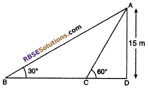 RBSE Solutions for Class 10 Maths Chapter 8 Height and Distance Miscellaneous Exercise 37