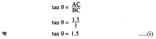 RBSE Solutions for Class 10 Maths Chapter 8 ऊँचाई और दूरी Additional Questions 34