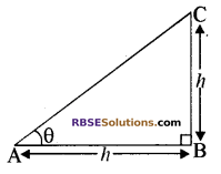 RBSE Solutions for Class 10 Maths Chapter 8 ऊँचाई और दूरी Additional Questions 6