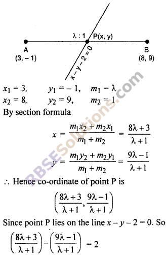 RBSE Solutions for Class 10 Maths Chapter 9 Co-ordinate Geometry Additional Questions 43