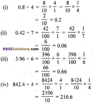 RBSE Solutions for Class 7 Maths Chapter 2 Fractions and Decimal Numbers Ex 2.6 Q8