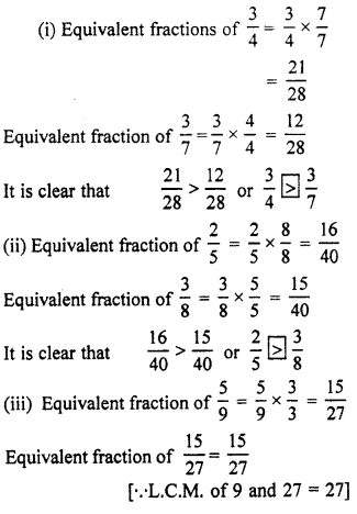 RBSE Solutions for Class 7 Maths Chapter 2 Fractions and Decimal Numbers In Text Exercise K2a