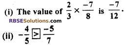 RBSE Solutions for Class 7 Maths Chapter 4 Rational Numbers Additional Questions 8