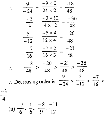 RBSE Solutions for Class 7 Maths Chapter 4 Rational Numbers Ex 4.1 10b