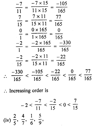 RBSE Solutions for Class 7 Maths Chapter 4 Rational Numbers Ex 4.1 9d