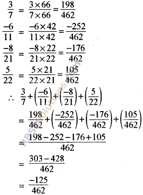 RBSE Solutions for Class 8 Maths Chapter 1 Rational Numbers Additional Questions 9