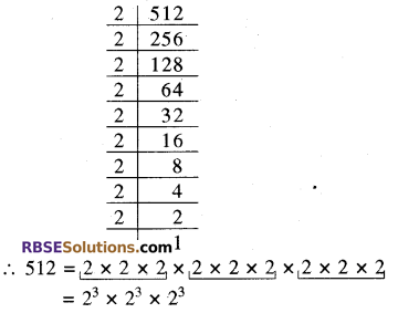 RBSE Solutions for Class 8 Maths Chapter 2 Cube and Cube Roots Ex 2.1 1