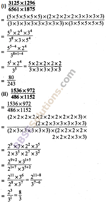 RBSE Solutions for Class 8 Maths Chapter 3 Powers and Exponents Ex 3.2 13