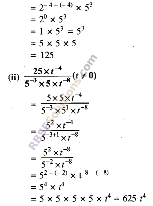 RBSE Solutions for Class 8 Maths Chapter 3 Powers and Exponents Ex 3.2 6
