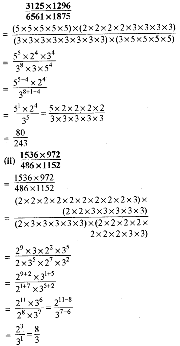 RBSE Solutions for Class 8 Maths Chapter 3 घात एवं घातांक Ex 3.2 Q4a