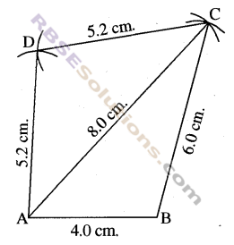 RBSE Solutions for Class 8 Maths Chapter 7 Construction of Quadrilaterals Ex 7.1 img-2