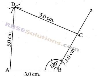 RBSE Solutions for Class 8 Maths Chapter 7 Construction of Quadrilaterals Ex 7.3 img-2