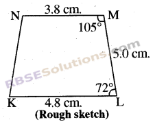 RBSE Solutions for Class 8 Maths Chapter 7 Construction of Quadrilaterals Ex 7.4 img-1