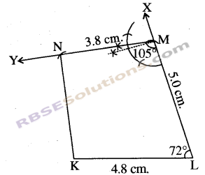 RBSE Solutions for Class 8 Maths Chapter 7 Construction of Quadrilaterals Ex 7.4 img-2